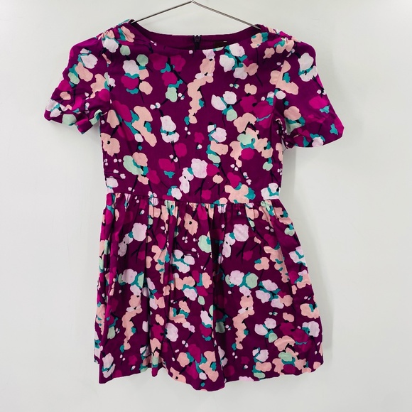 Tea Collection Girl's Floral Dress Purple Size 7 - Picture 1 of 3